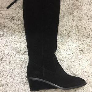Elaine Turner Manon Black Suede Knee Boot Sz 6